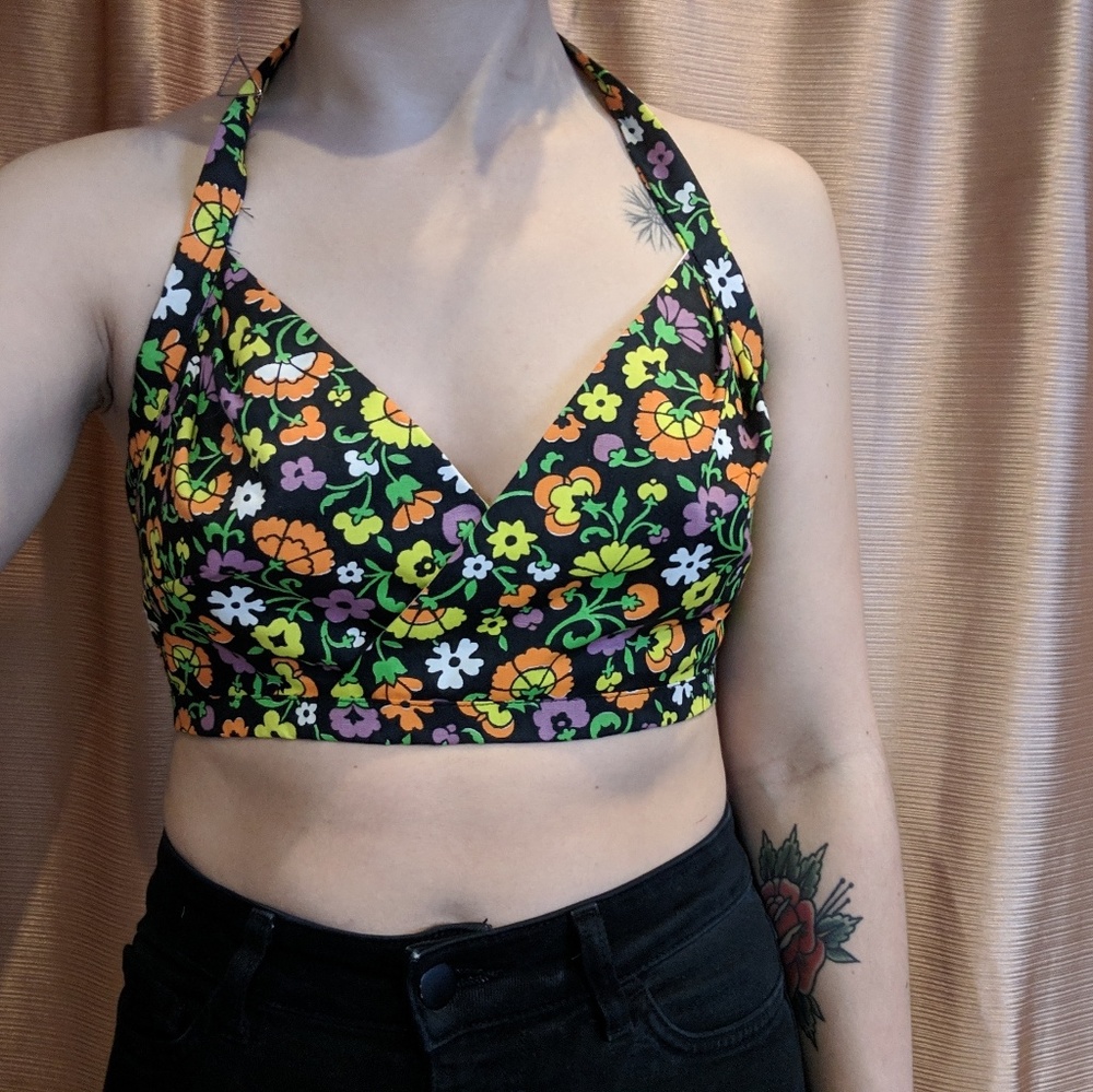 Vintage bra top reversible